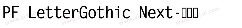PF LetterGothic Next字体转换
